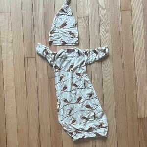 Milkbarn Newborn Gown and Hat